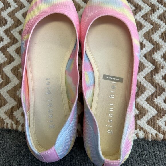 Gianni Bini Pink Pastel Pointed Toe Ballet Flats Womens Size 9.5M Caual Shoes - Picture 5 of 8